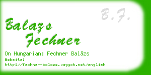 balazs fechner business card